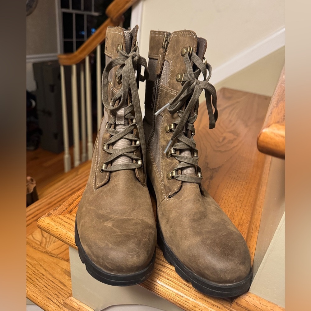 SOREL Women's Emelie™ Leather Brown Conquest Boot 9.5 - Picture 2 of 8